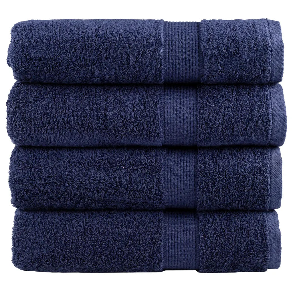 Toalhas banho premium SOLUND 4pcs 100x150cm 600gsm azulmarinho