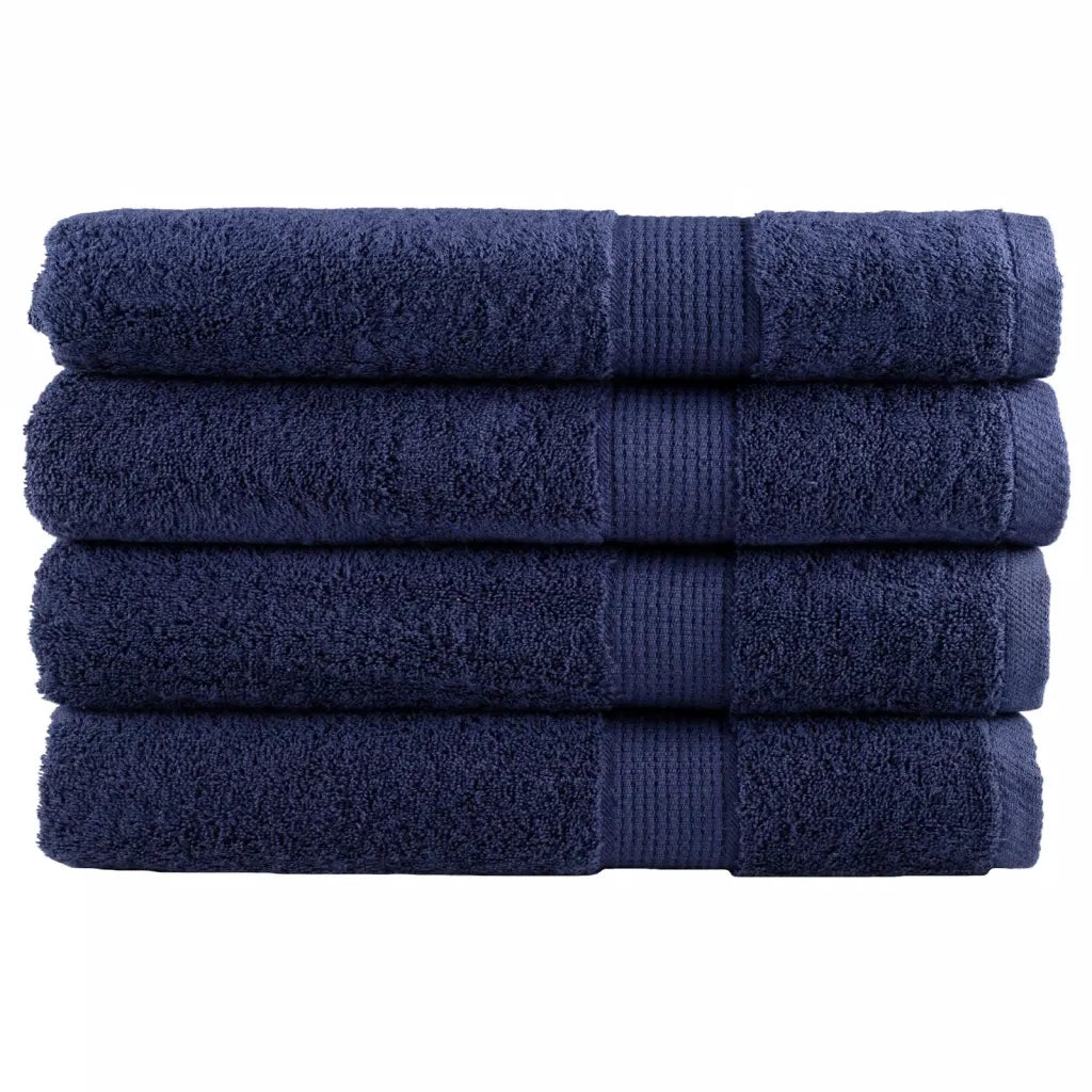 Toalhas premium SOLUND 4 pcs 100x200 cm 600 gsm -marinho