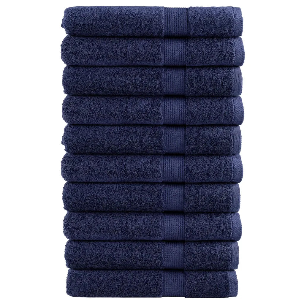 Toalhas premium SOLUND 10 pcs 100x200 cm 600 gsm -marinho