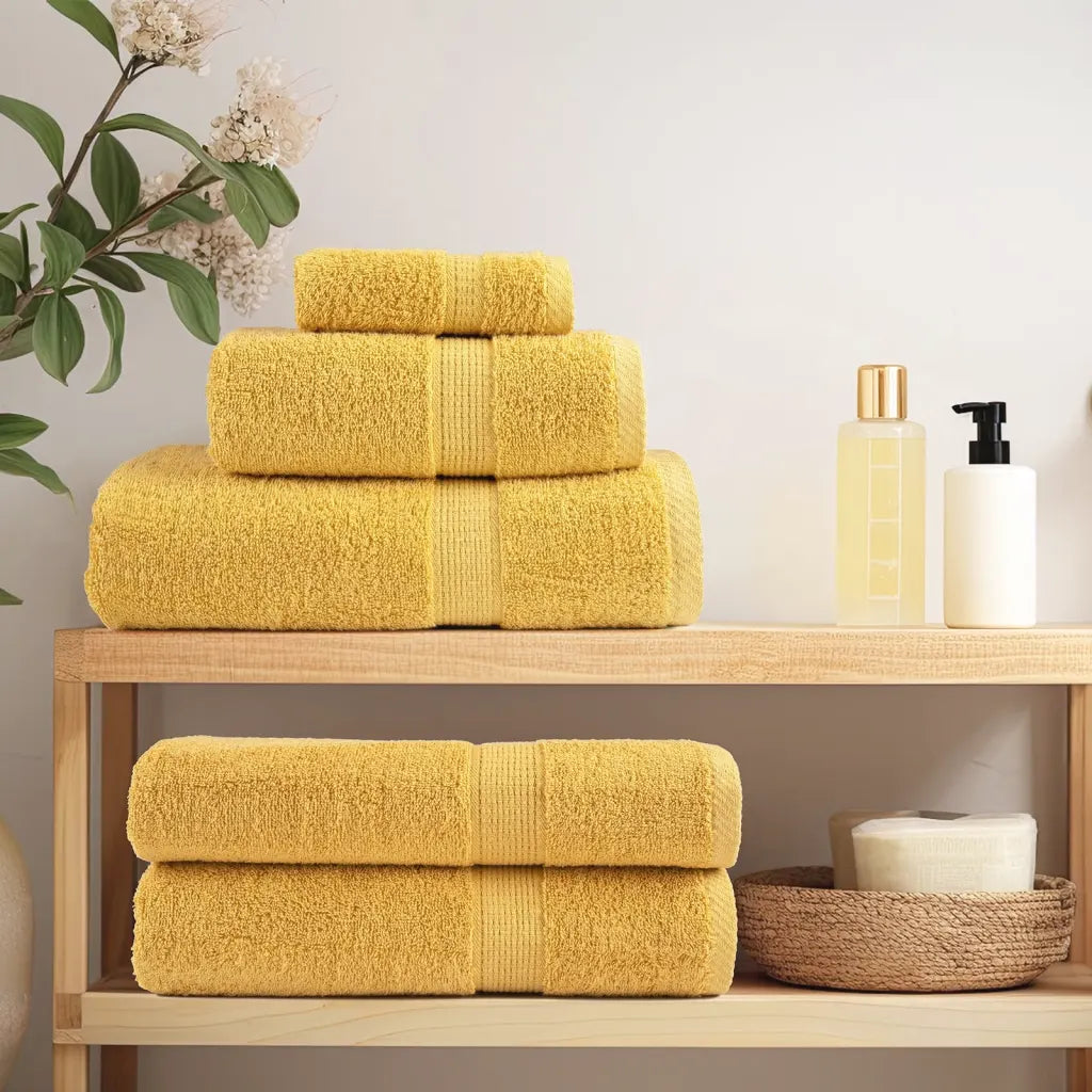 Toalhas de rosto premium SOLUND 2 peças douradas 30x30 cm 600 g/m²