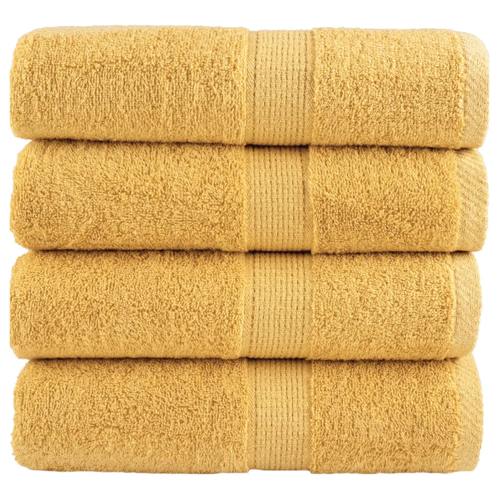 Toalhas de bidé premium SOLUND 4 pcs 30x50 cm 600 gsm dourado