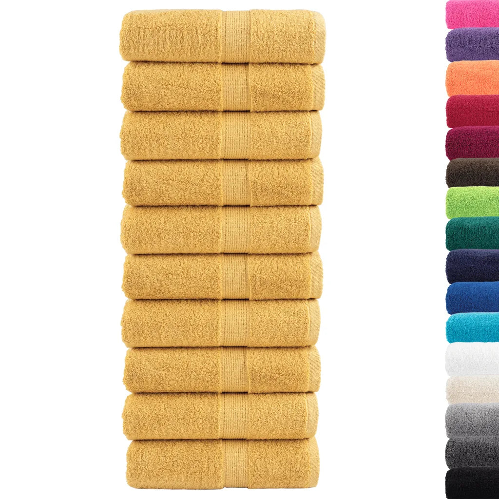 Toalhas de bidé premium SOLUND 10 pcs 30x50 cm 600 gsm dourado