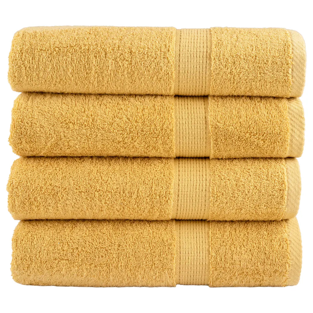 Toalhas de banho premium SOLUND 4pcs 70x140cm 600 gsm dourado