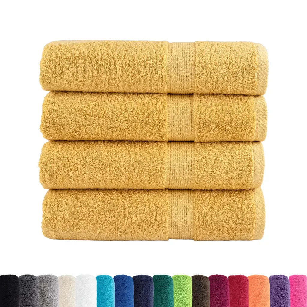 Toalhas de banho premium SOLUND 4pcs 100x150cm 600gsm dourado
