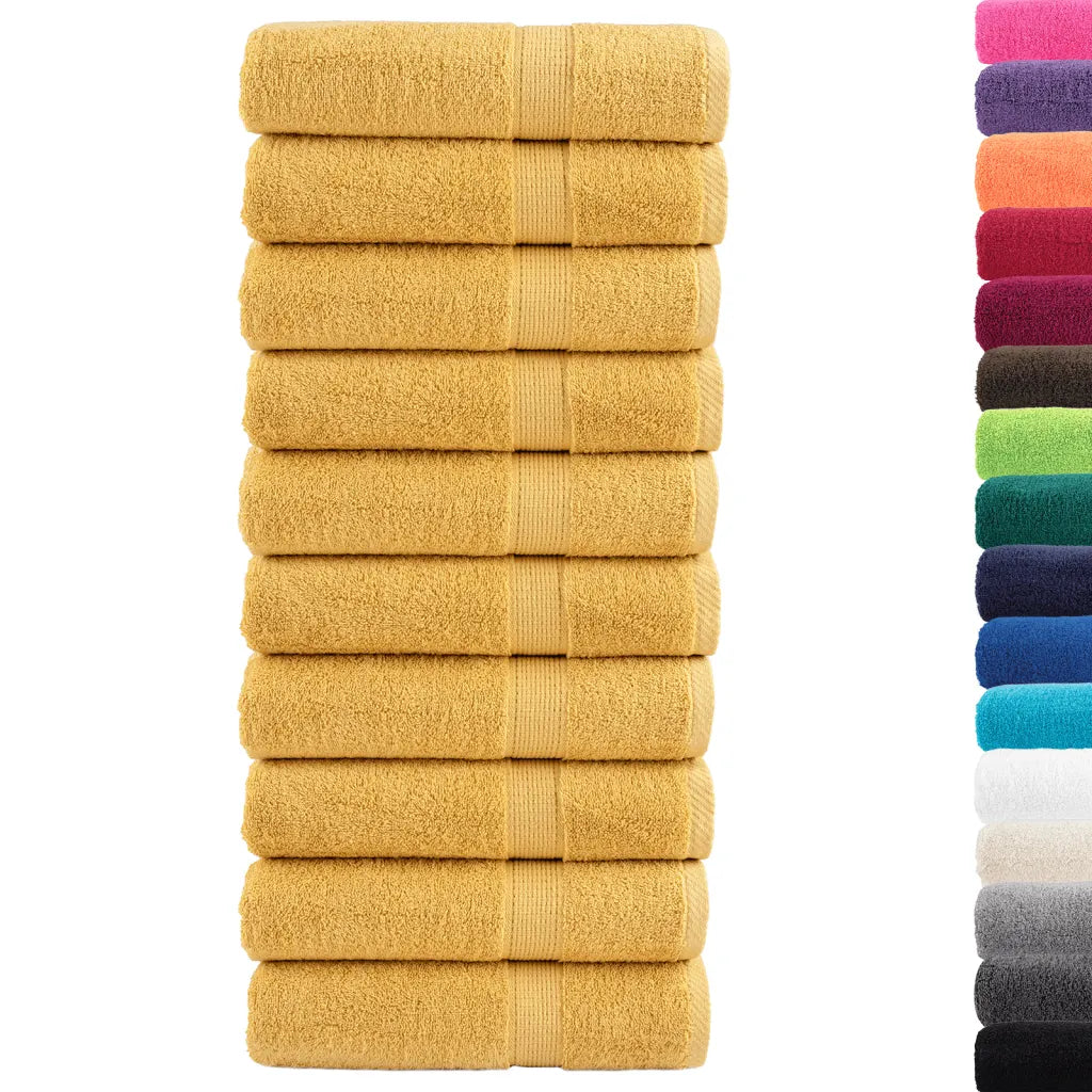 Toalhas de banho premium SOLUND 10pcs 100x150cm 600gsm dourado