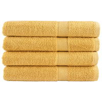 Toalhas de sauna premium SOLUND 4pcs 80x200cm 600 gsm dourado