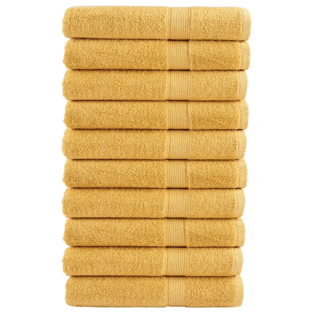 Toalhas de sauna premium SOLUND 10pcs 80x200cm 600 gsm dourado