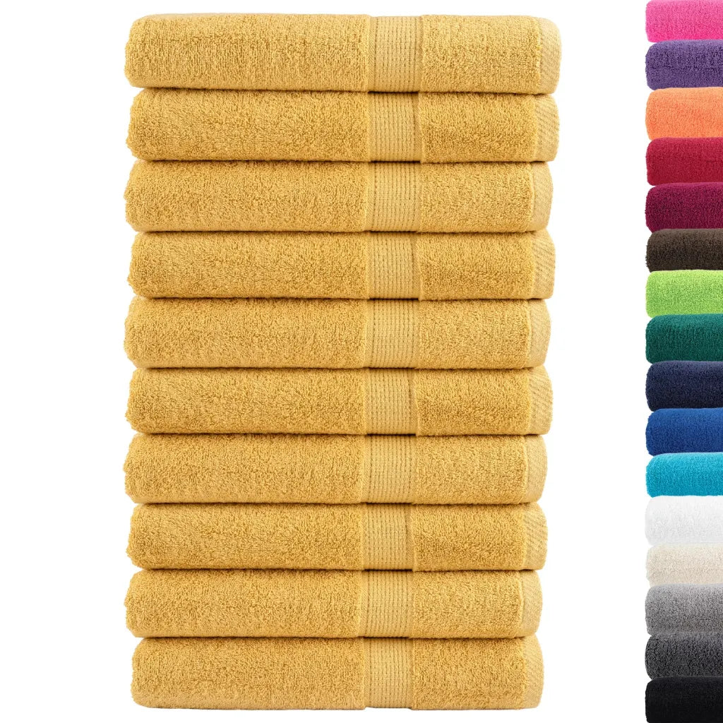 Toalhas de sauna premium SOLUND 10pcs 80x200cm 600 gsm dourado