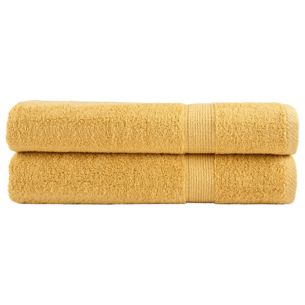 Toalhas premium SOLUND 2 pcs 100x200 cm 600 gsm dourado