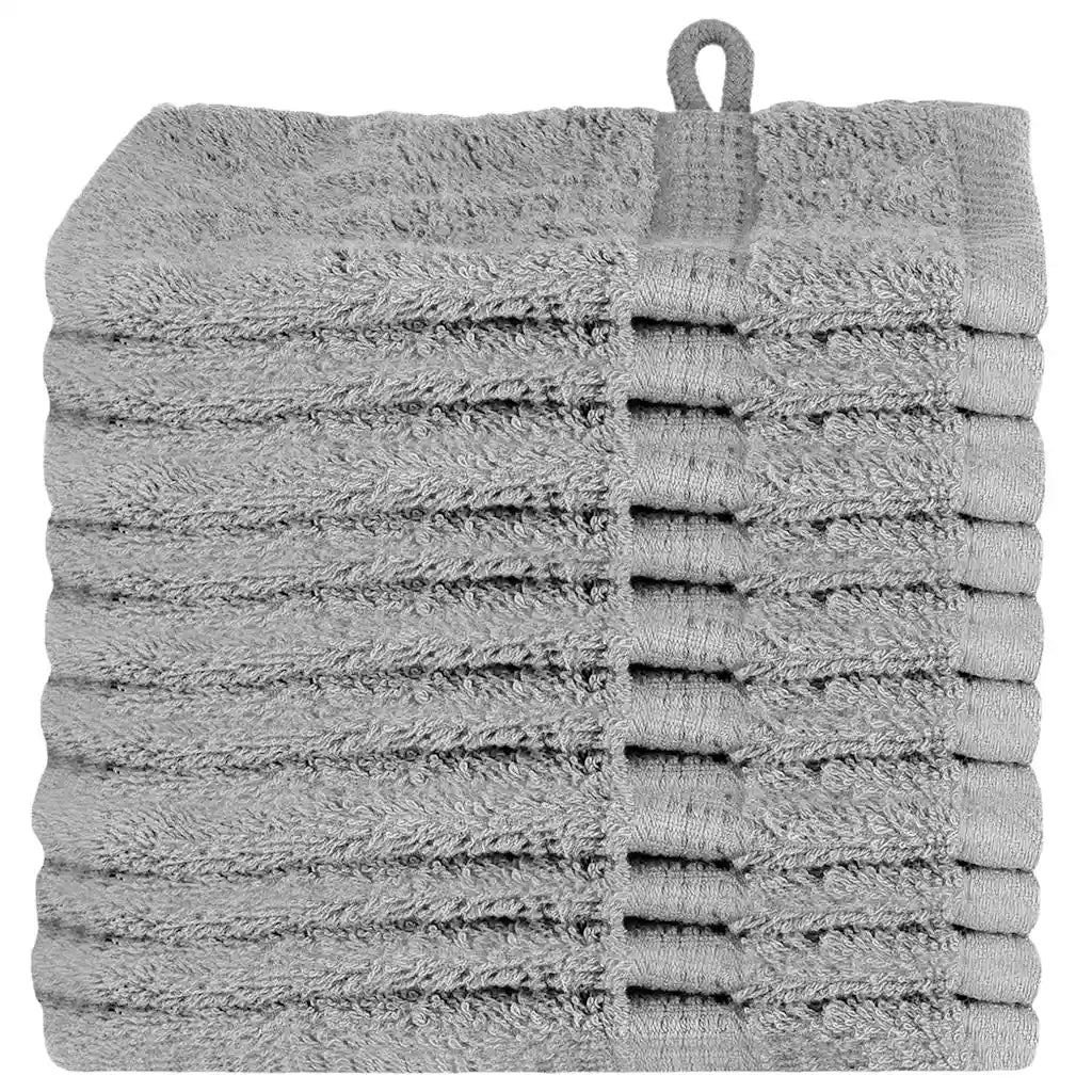 Toalha de Convidado SOLUND 10 pcs Cinzeto  550 gsm