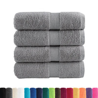 Toalhas de rosto premium SOLUND 4 unidades cinza 30x30 cm 600 g/m²