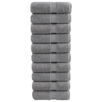 Toalhas de rosto premium SOLUND 10 unidades cinza 30x30 cm 600 g/m²