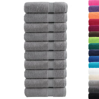 Toalhas de mãos premium SOLUND 10pcs 50x100cm 600 gsm cinzento