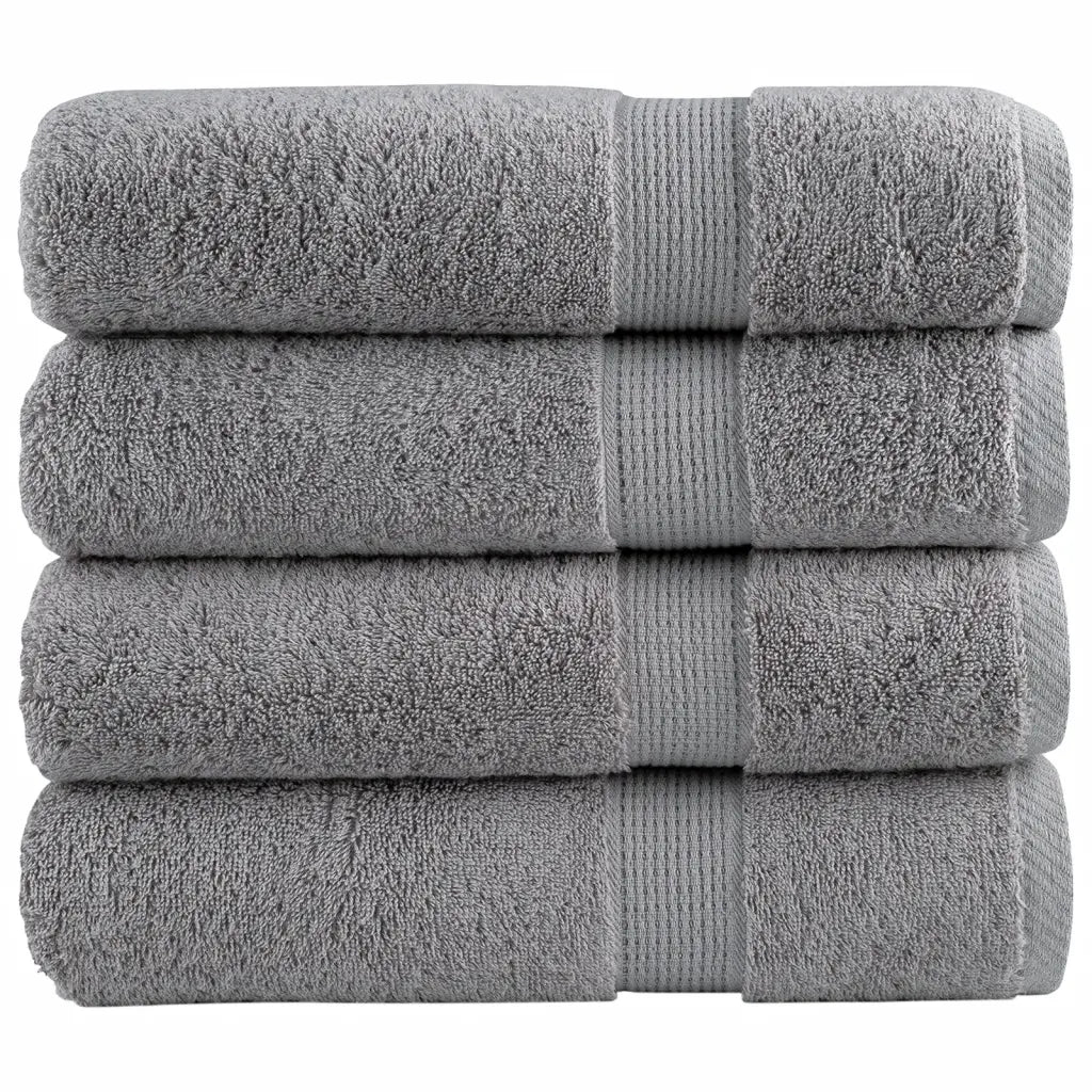 Toalhas de banho premium SOLUND 4pcs 70x140cm 600 gsm cinzento