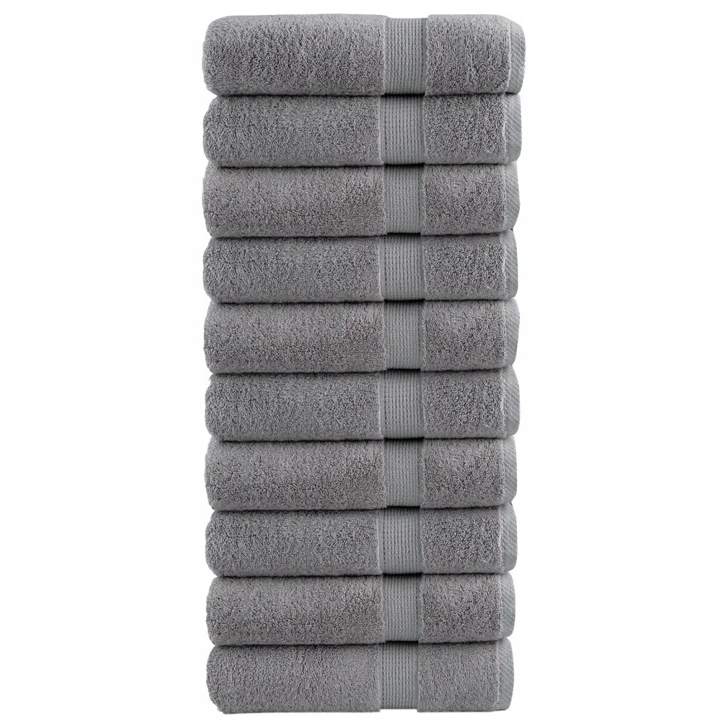 Toalhas de banho premium SOLUND 10pcs 70x140cm 600gsm cinzento