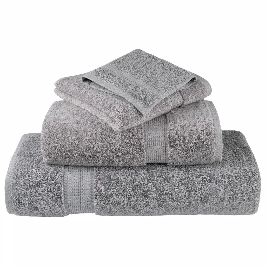 Toalhas de banho premium SOLUND 4pcs 100x150cm 600gsm cinzento