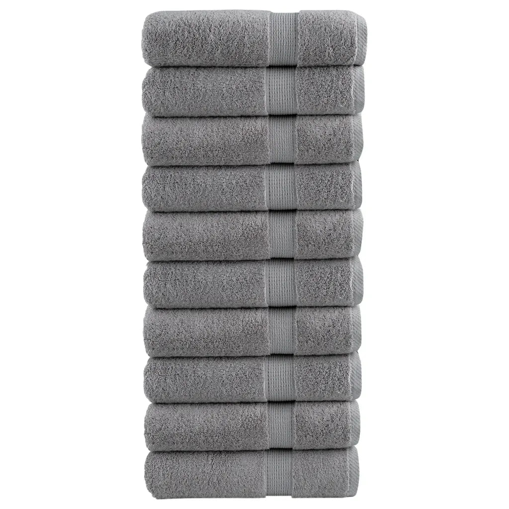 Toalhas banho premium SOLUND 10pcs 100x150cm 600gsm cinzento