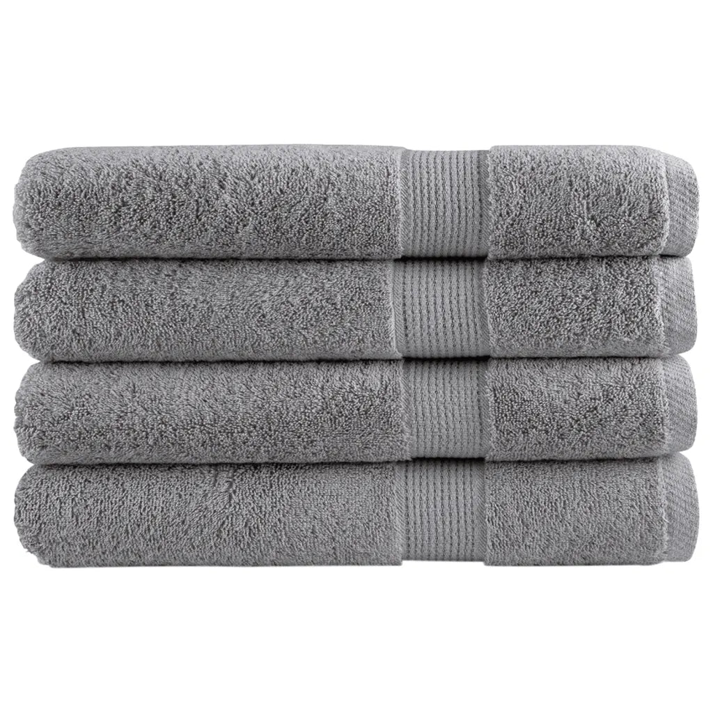 Toalhas premium SOLUND 4 pcs 100x200 cm 600 gsm cinzento