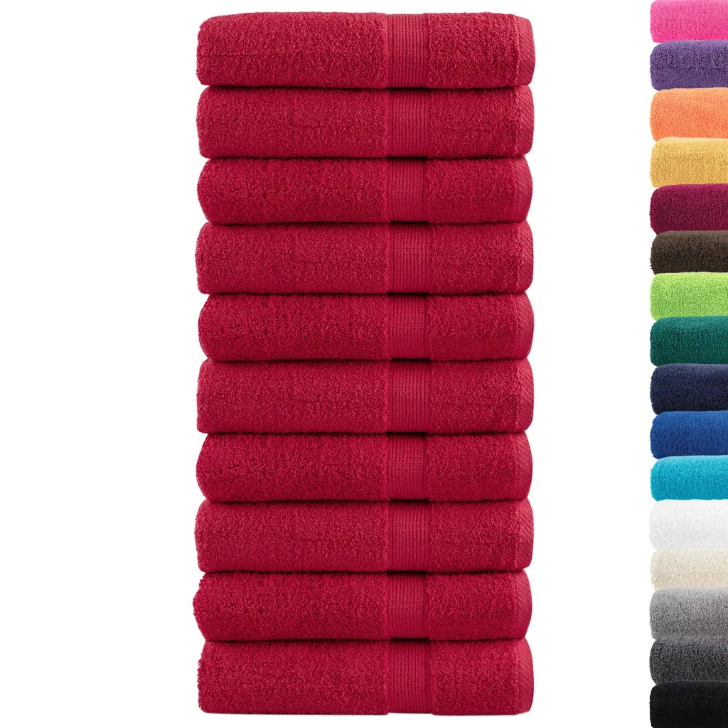 Toalhas de banho premium SOLUND 10pcs 100x150 cm 600 gsm verde