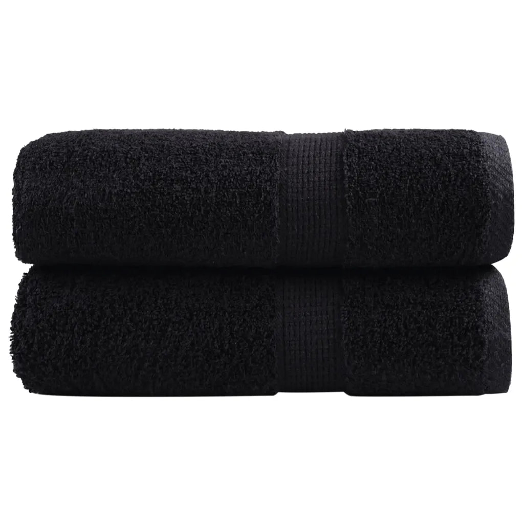 Toalhas de rosto premium SOLUND 2 peças pretas 30x30 cm 600 g/m²