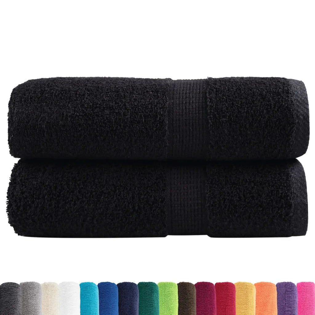 Toalhas de rosto premium SOLUND 2 peças pretas 30x30 cm 600 g/m²