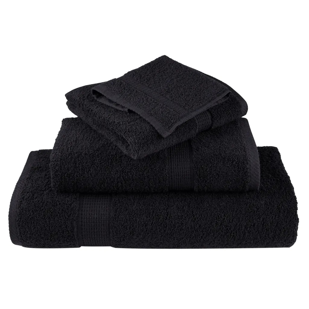 Toalhas de rosto premium SOLUND 2 peças pretas 30x30 cm 600 g/m²