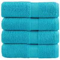 Toalhas de rosto premium SOLUND 4 peças turquesa 30x30 cm 600 g/m²