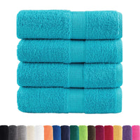 Toalhas de rosto premium SOLUND 4 peças turquesa 30x30 cm 600 g/m²