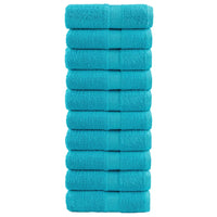 Toalhas de rosto premium SOLUND 10 unidades turquesa 30x30 cm 600 g/m²