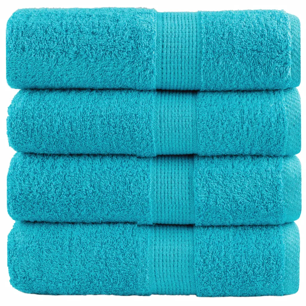 Toalhas de bidé premium SOLUND 4 pcs 30x50 cm 600 gsm turquesa