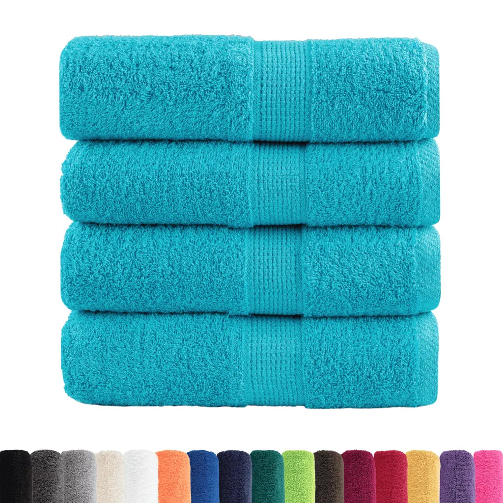 Toalhas de bidé premium SOLUND 4 pcs 30x50 cm 600 gsm turquesa