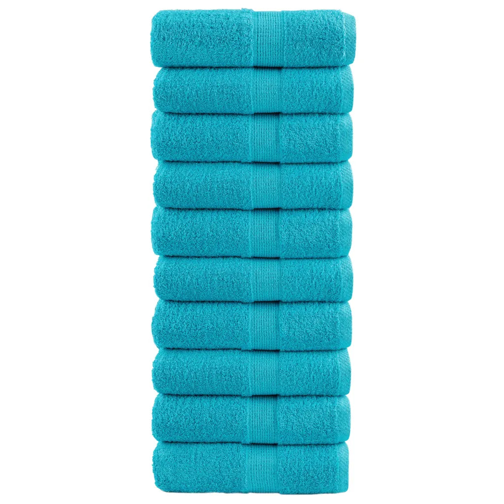 Toalhas de bidé premium SOLUND 10pcs 30x50 cm 600 gsm turquesa