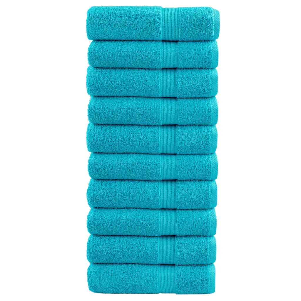 Toalhas de mãos premium SOLUND 10pcs 50x100cm 600 gsm turquesa