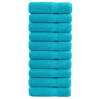 Toalhas de mãos premium SOLUND 10pcs 50x100cm 600 gsm turquesa