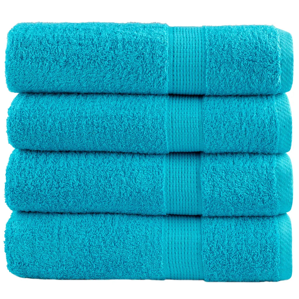 Toalhas de banho premium SOLUND 4pcs 70x140cm 600 gsm turquesa
