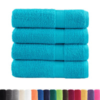 Toalhas de banho premium SOLUND 4pcs 70x140cm 600 gsm turquesa