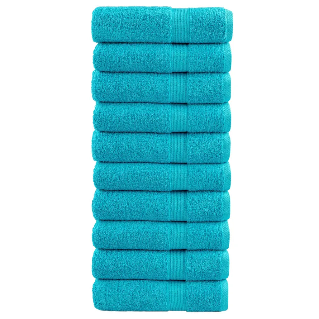 Toalhas de banho premium SOLUND 10pcs 70x140cm 600gsm turquesa