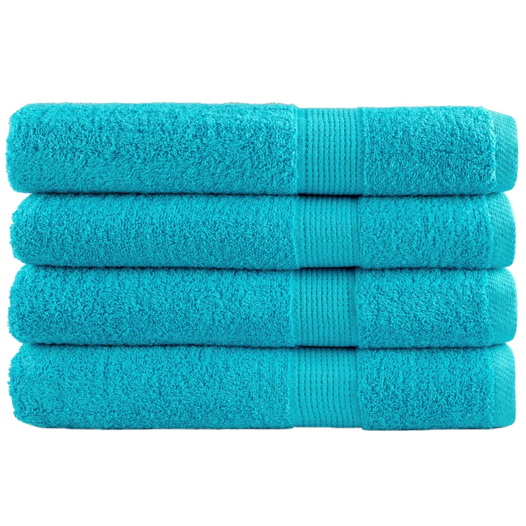 Toalhas premium SOLUND 4 pcs 100x200 cm 600 gsm turquesa
