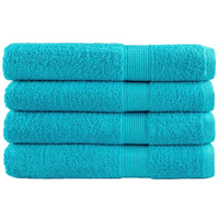 Toalhas premium SOLUND 4 pcs 100x200 cm 600 gsm turquesa