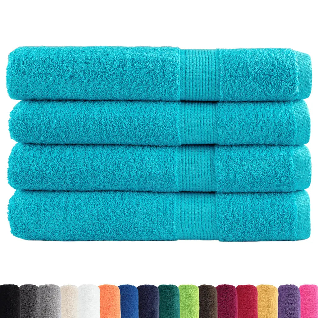 Toalhas premium SOLUND 4 pcs 100x200 cm 600 gsm turquesa