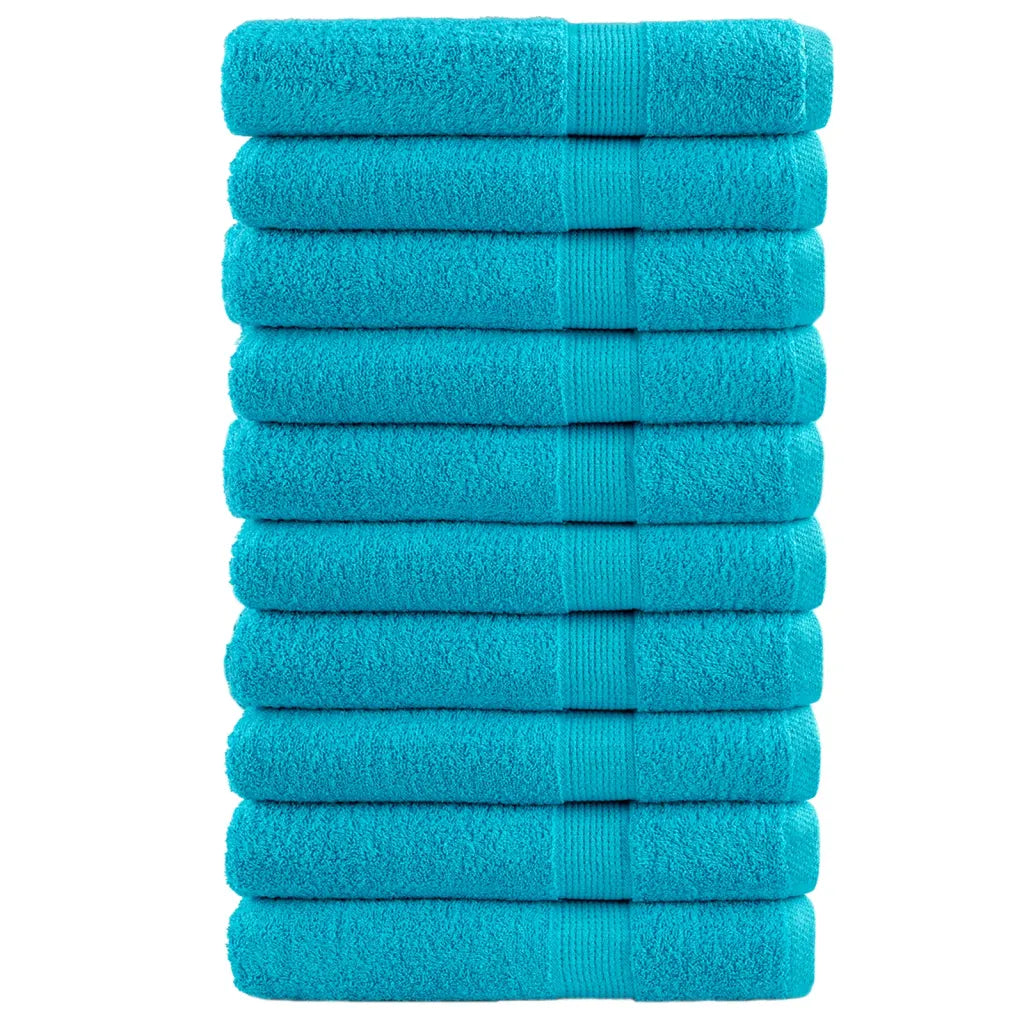 Toalhas premium SOLUND 10 pcs 100x200 cm 600 gsm turquesa