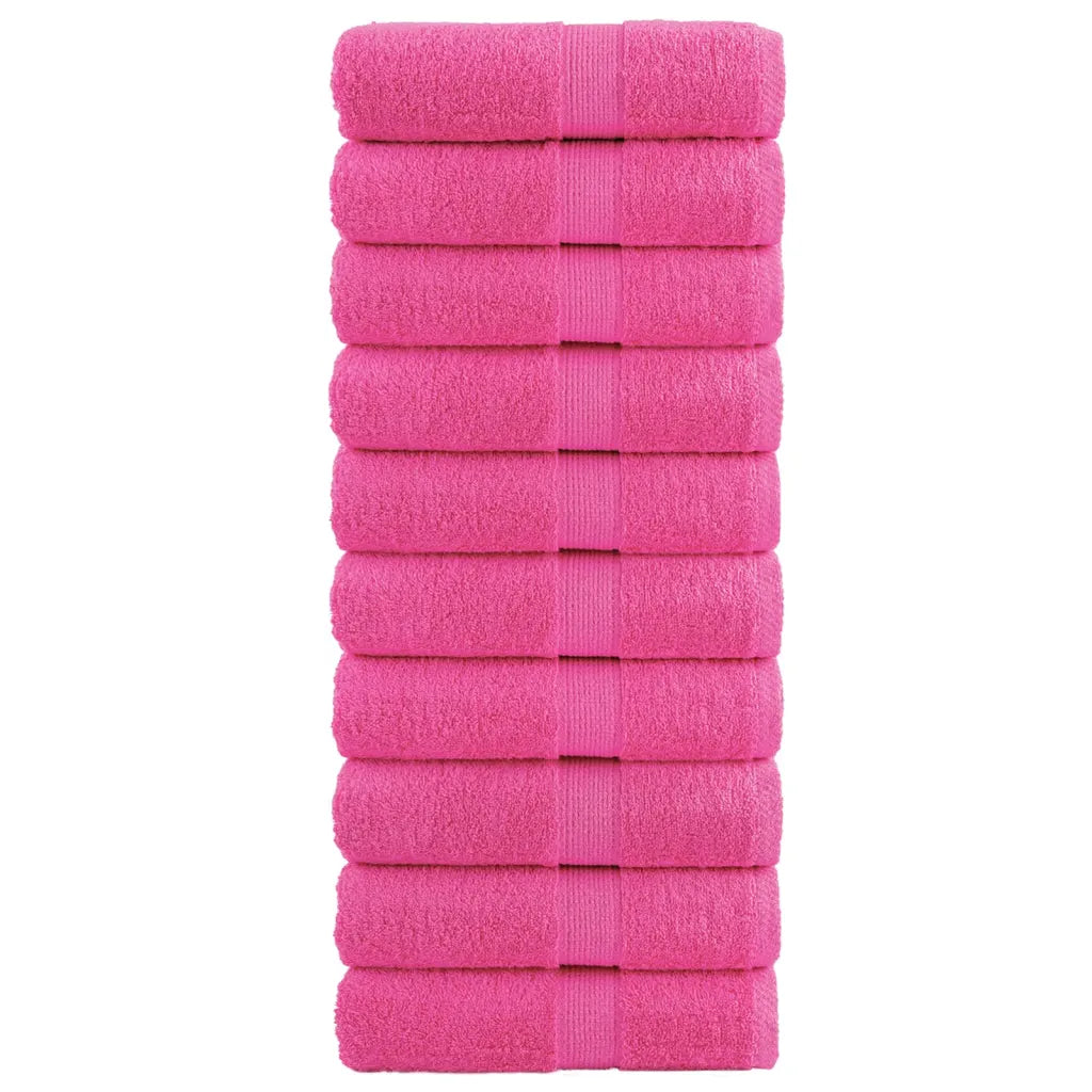Toalhas de rosto premium SOLUND 10 unidades rosa 30x30 cm 600 g/m²