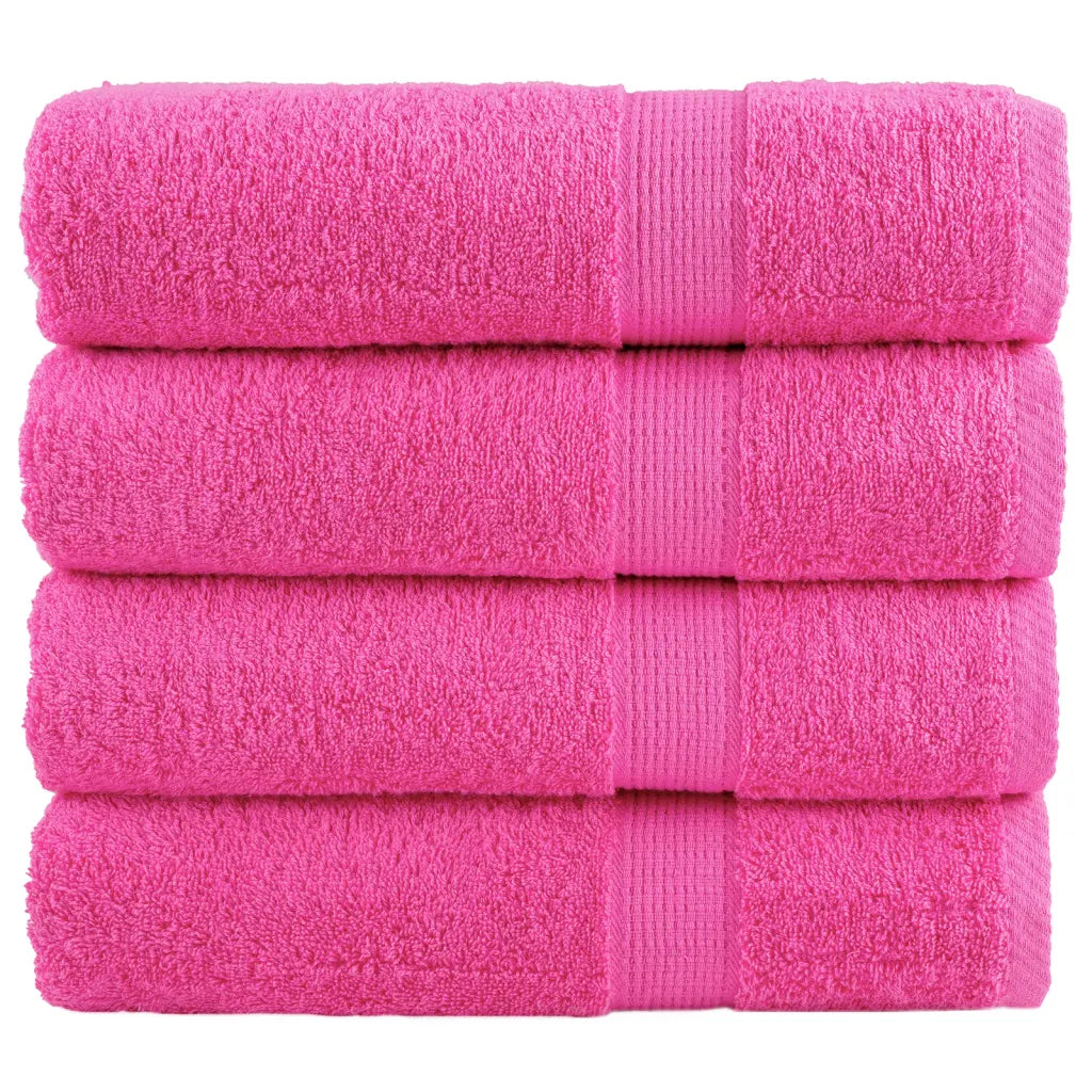 Toalhas de mãos premium SOLUND 4 pcs 50x100 cm 600 gsm rosa