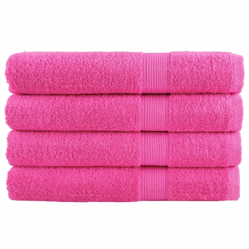 Toalhas de sauna premium SOLUND 4 pcs 80x200 cm 600 gsm rosa