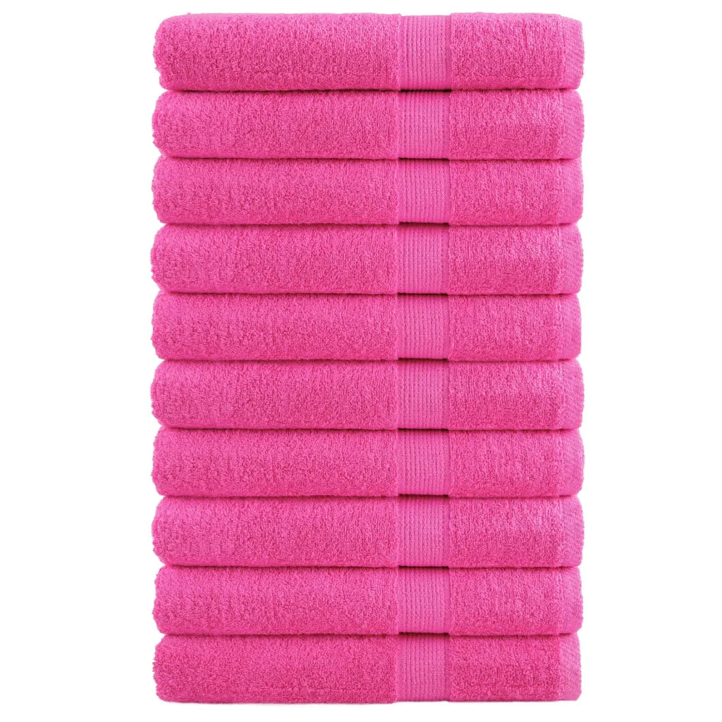 Toalhas de sauna premium SOLUND 10 pcs 80x200 cm 600 gsm rosa
