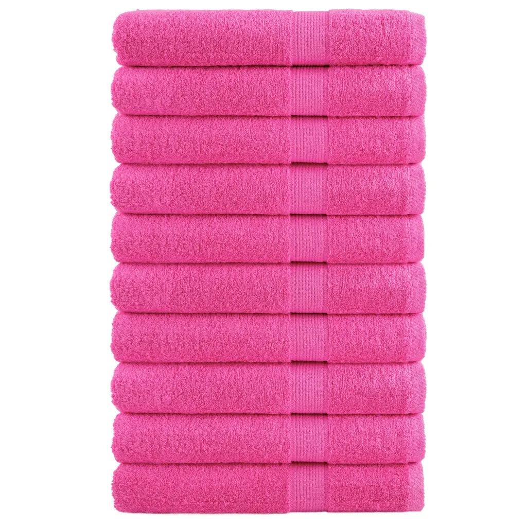 Toalhas premium SOLUND 10 pcs 100x200 cm 600 gsm rosa