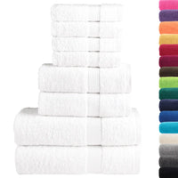 8pcs Conjunto toalhas banho premium SOLUND 600 gsm