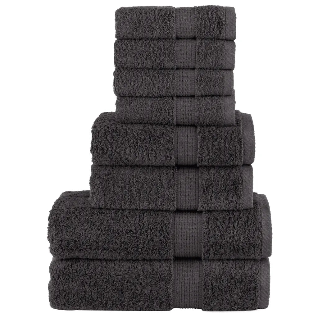 8pcs Conjunto toalhas banho premium SOLUND 600gsm