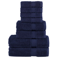 8pcs Conjunto toalha premium SOLUND 600 gsm -marinho