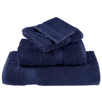8pcs Conjunto toalha premium SOLUND 600 gsm -marinho
